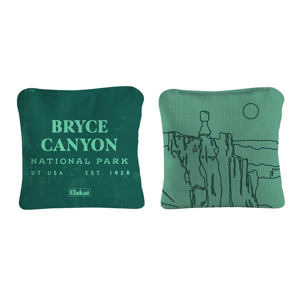 National Parks Bryce Canyon Cornhole Bags, Green - American Cornhole Association