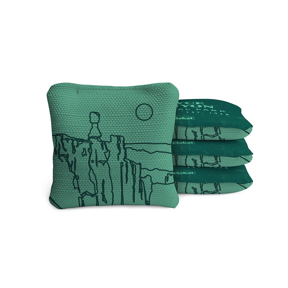 National Parks Bryce Canyon Travel - Size Cornhole Bags, Green - American Cornhole Association