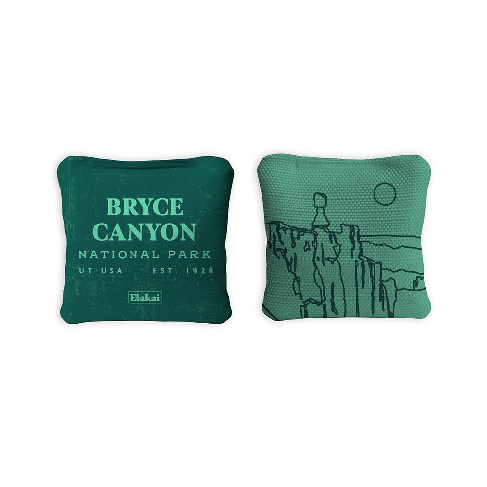 National Parks Bryce Canyon Travel - Size Cornhole Bags, Green - American Cornhole Association