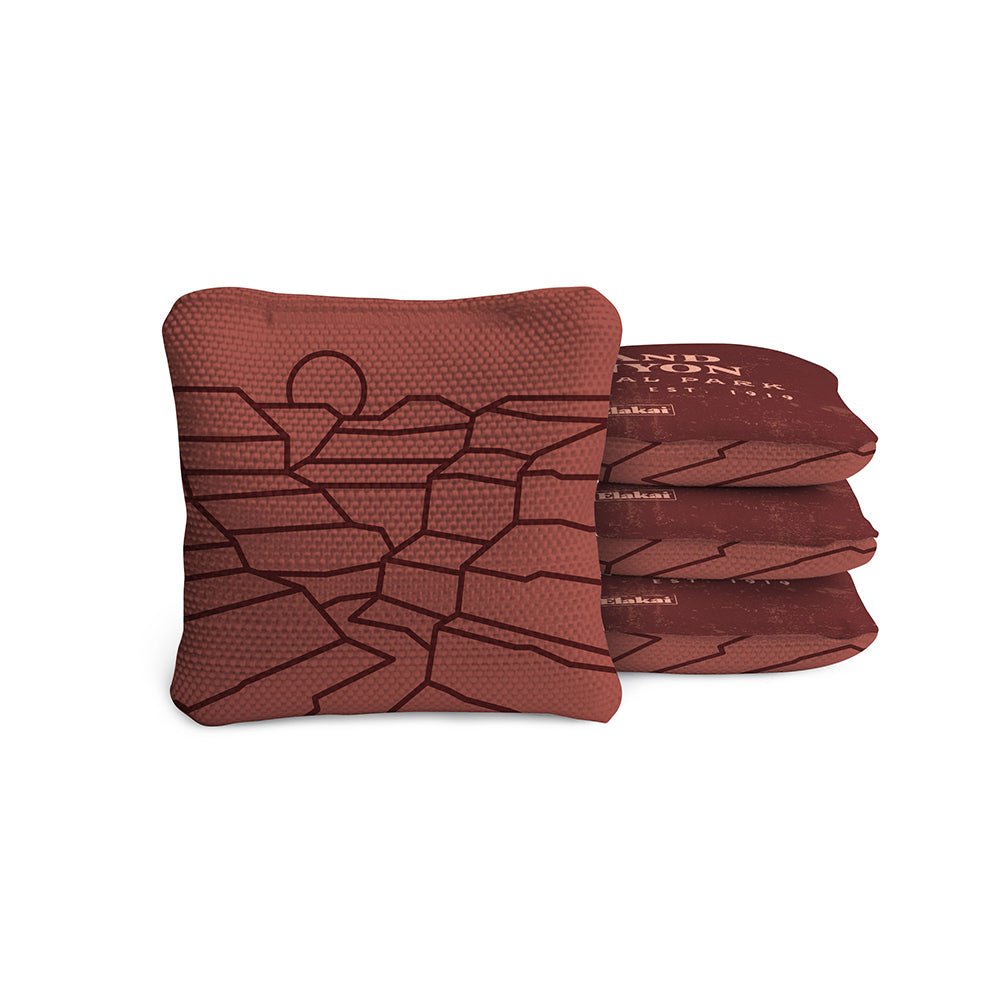National Parks Grand Canyon Travel - Size Cornhole Bags, Burgundy - American Cornhole Association