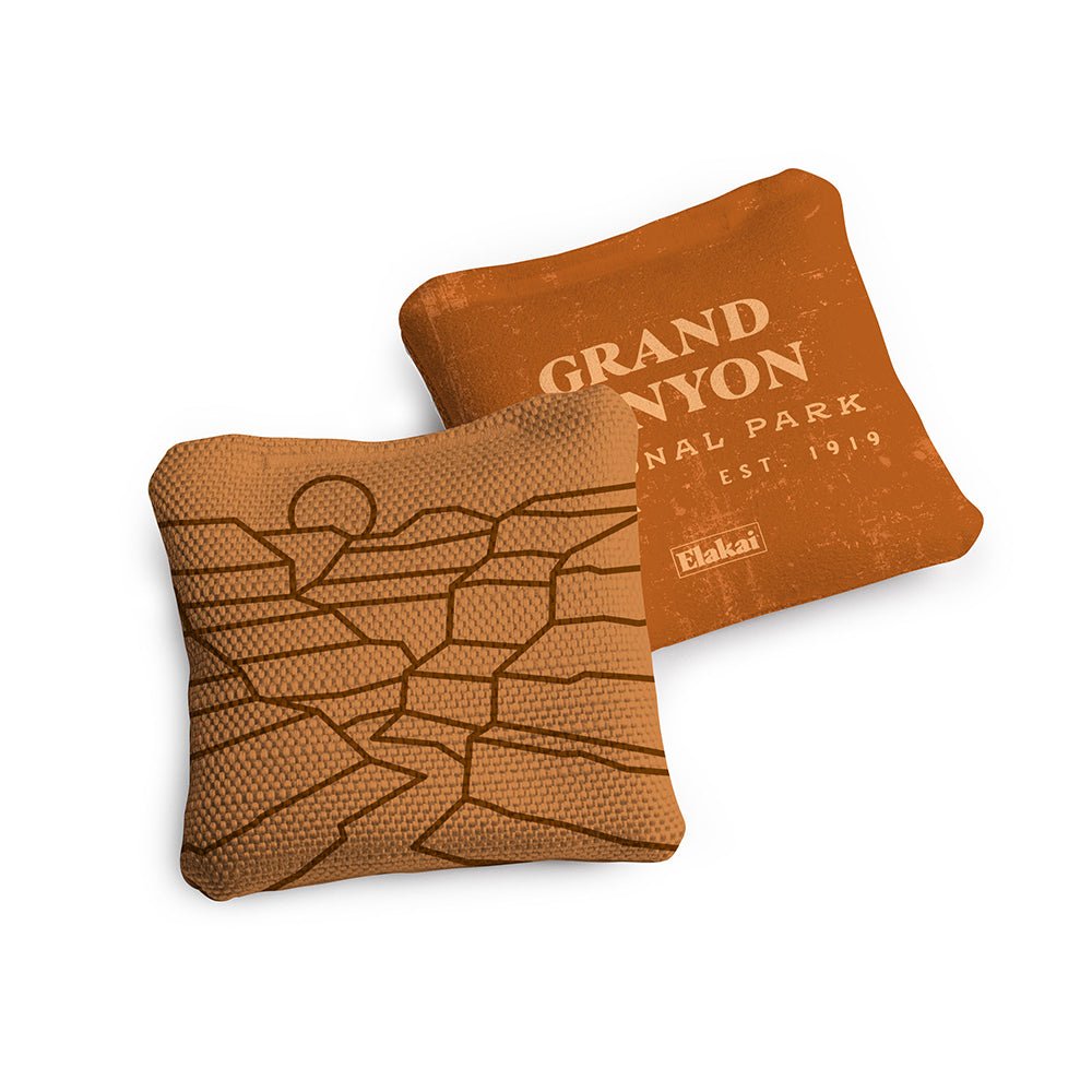 National Parks Grand Canyon Travel - Size Cornhole Bags, Sienna - American Cornhole Association
