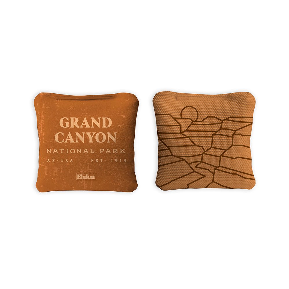 National Parks Grand Canyon Travel - Size Cornhole Bags, Sienna - American Cornhole Association