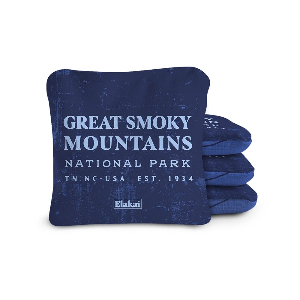 National Parks Great Smoky Mountains Cornhole Bags, Blue - American Cornhole Association