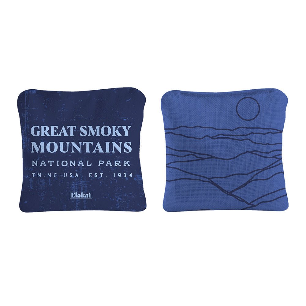 National Parks Great Smoky Mountains Cornhole Bags, Blue - American Cornhole Association