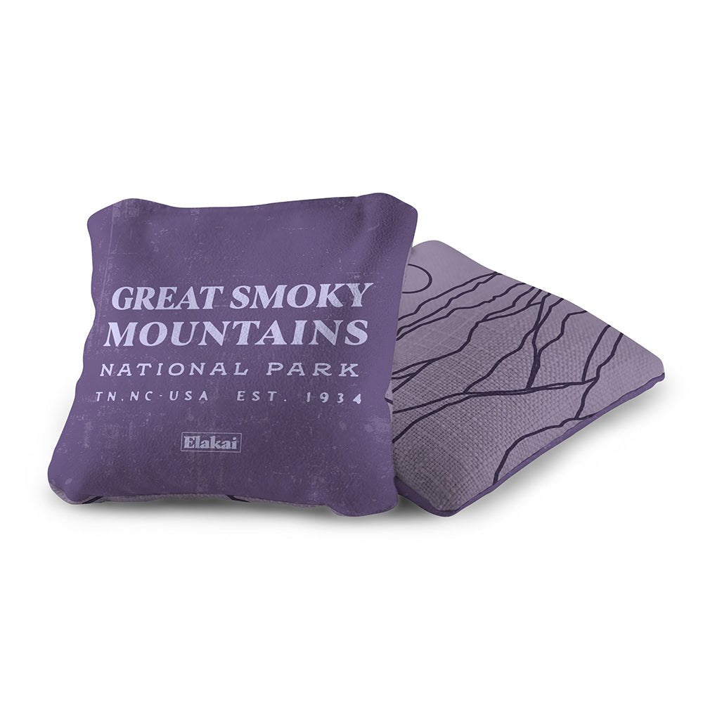 National Parks Great Smoky Mountains Cornhole Bags, Purple - American Cornhole Association