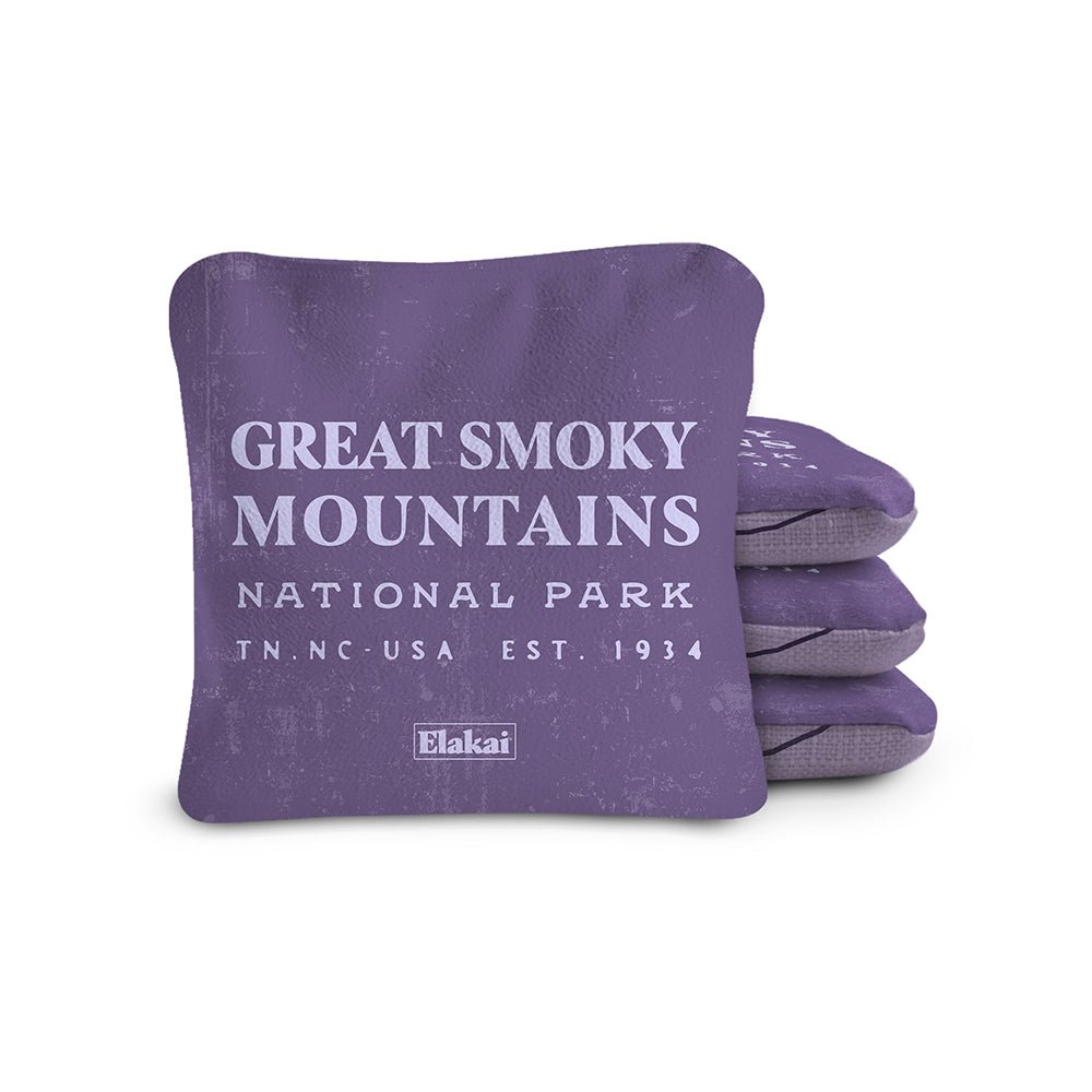 National Parks Great Smoky Mountains Cornhole Bags, Purple - American Cornhole Association