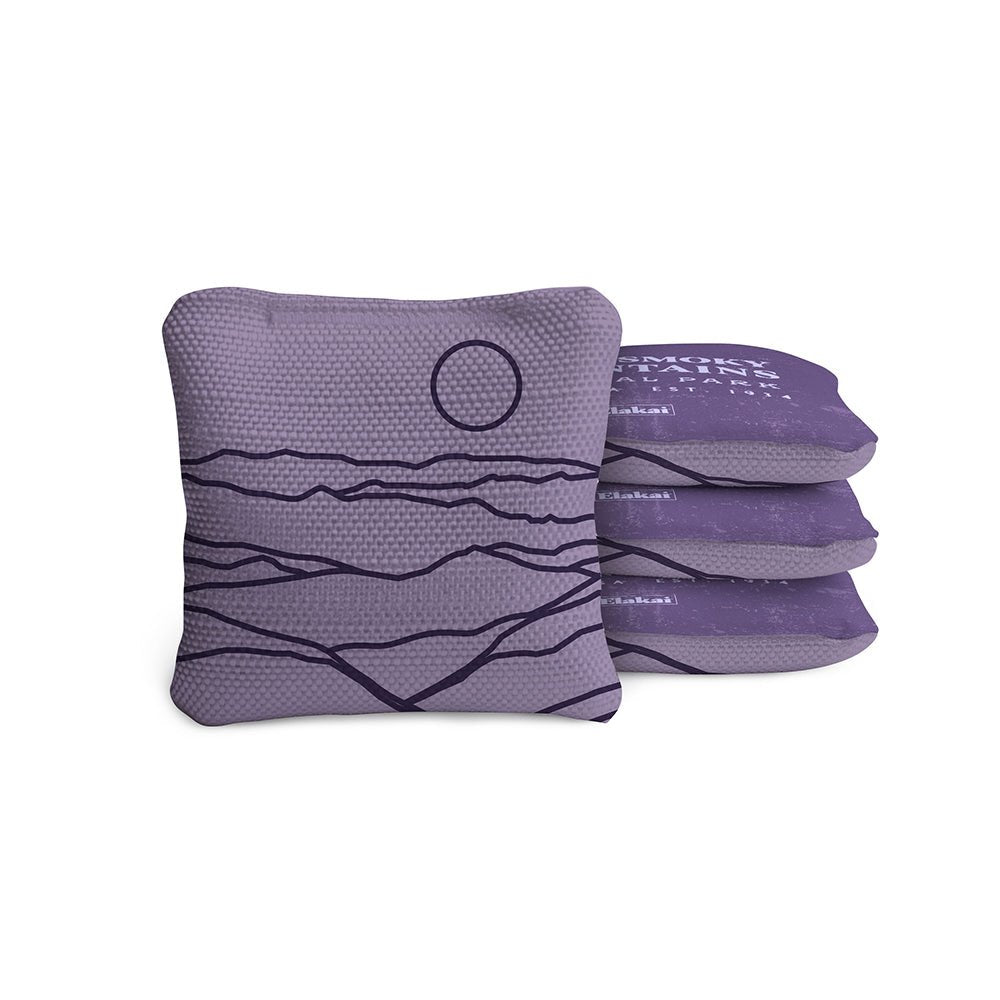 National Parks Great Smoky Mountains Travel - Size Cornhole Bags, Purple - American Cornhole Association