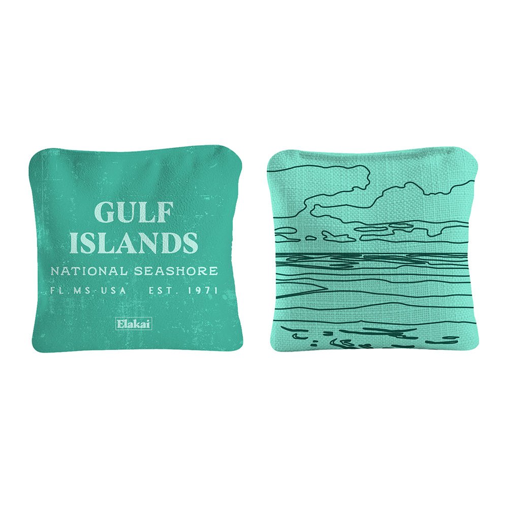 National Parks Gulf Islands Shore Cornhole Bags, Turquoise - American Cornhole Association
