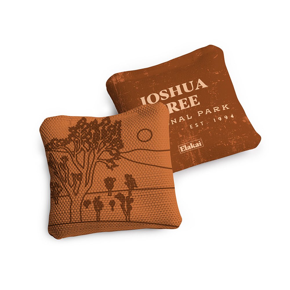 National Parks Joshua Tree Travel - Size Cornhole Bags, Burnt Orange - American Cornhole Association