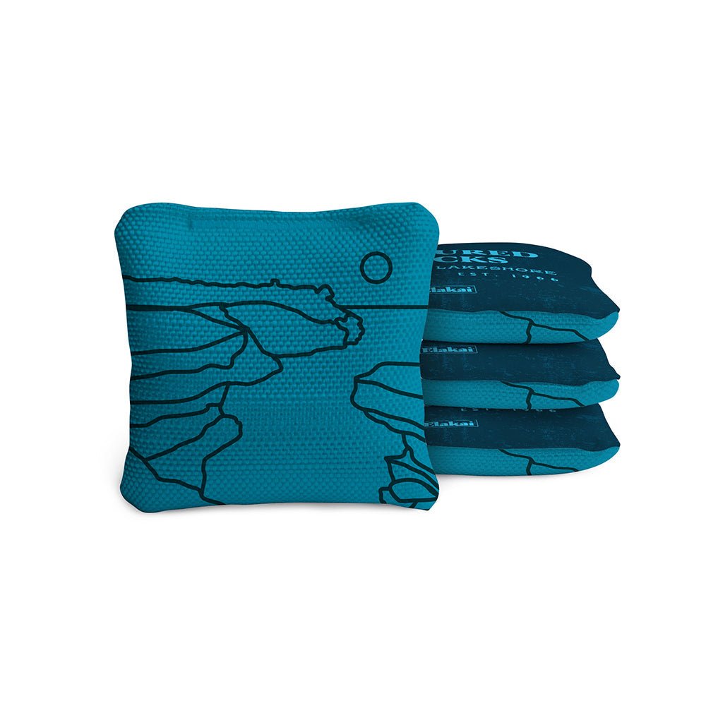 National Parks Pictured Rocks Travel - Size Cornhole Bags, Blue - American Cornhole Association