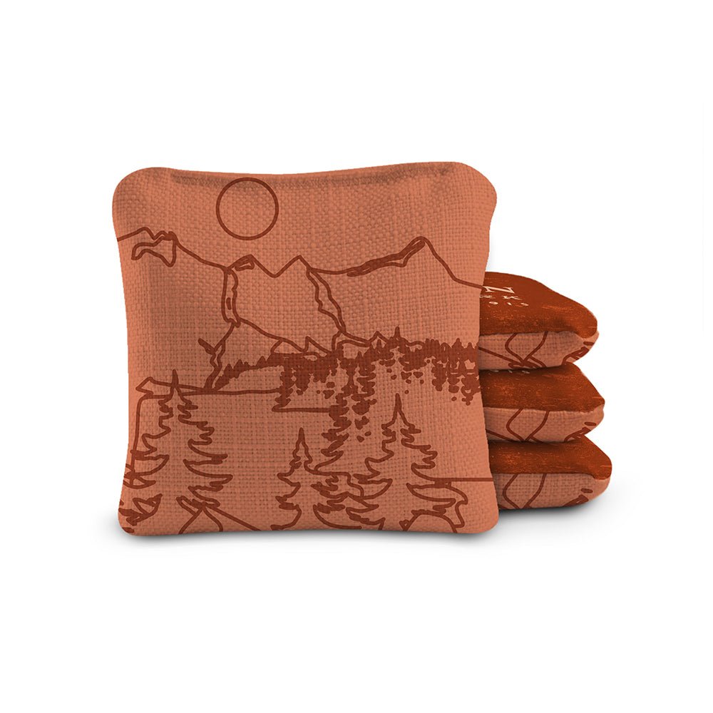 National Parks Rocky Mountain Cornhole Bags, Burnt Orange - American Cornhole Association