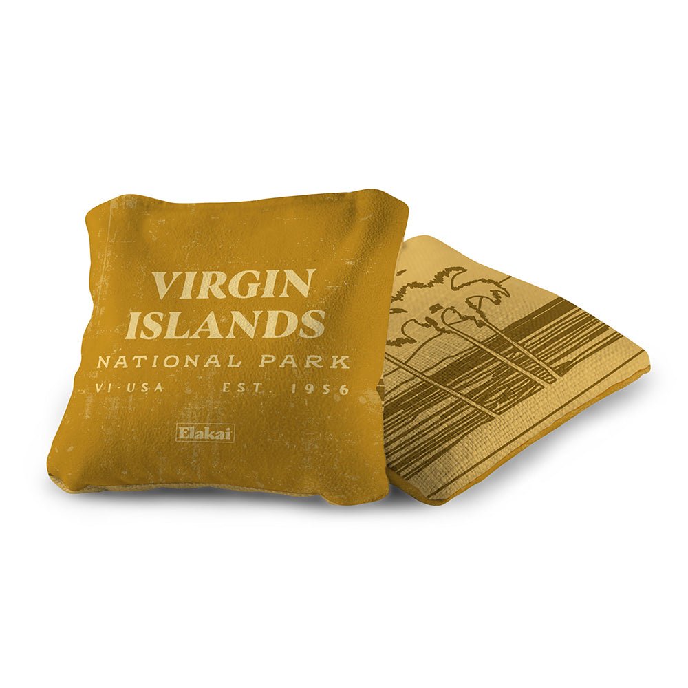 National Parks Virgin Islands Cornhole Bags, Gold - American Cornhole Association