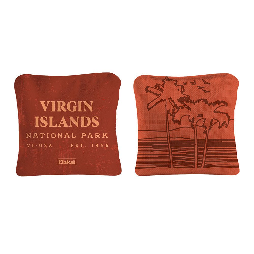 National Parks Virgin Islands Cornhole Bags, Scarlet - American Cornhole Association