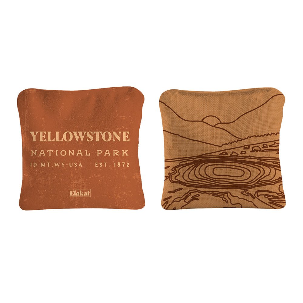 National Parks Yellowstone Cornhole Bags, Burnt Orange - American Cornhole Association
