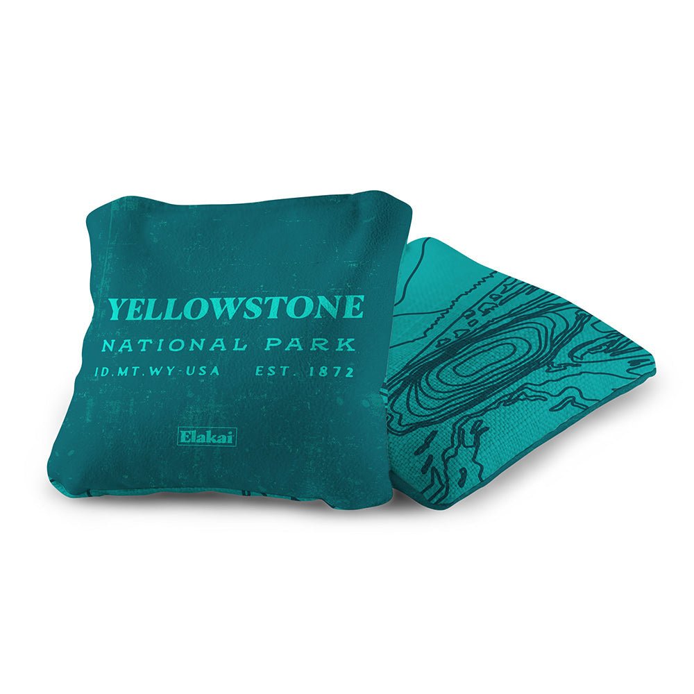 National Parks Yellowstone Cornhole Bags, Teal - American Cornhole Association