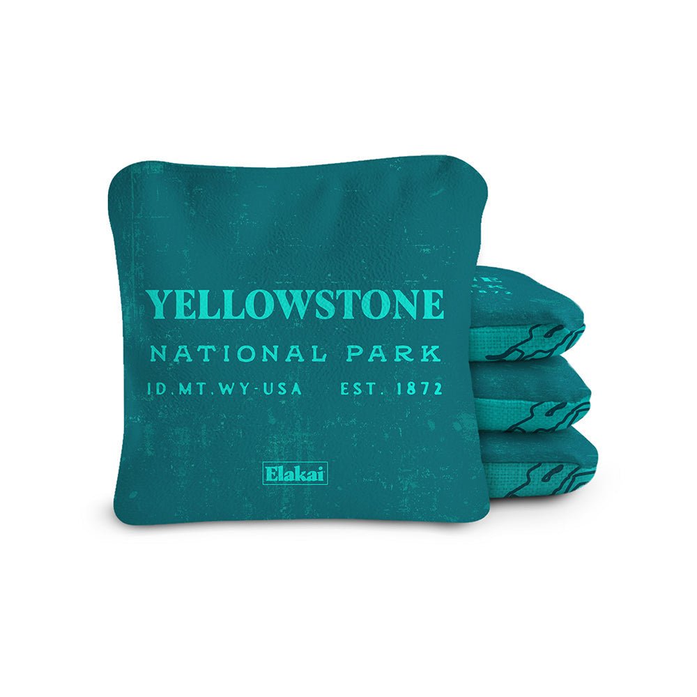 National Parks Yellowstone Cornhole Bags, Teal - American Cornhole Association