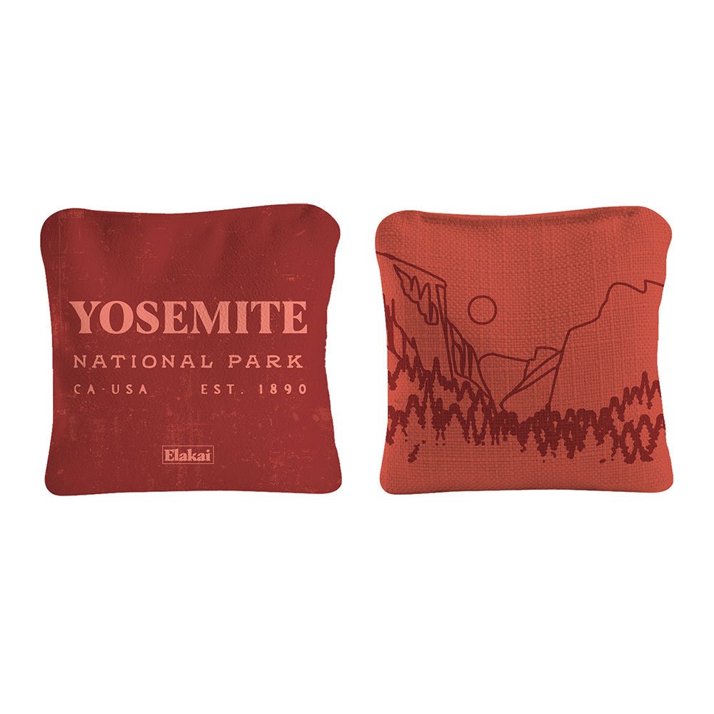National Parks Yosemite Cornhole Bags, Scarlet - American Cornhole Association