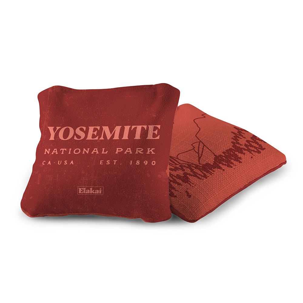 National Parks Yosemite Cornhole Bags, Scarlet - American Cornhole Association