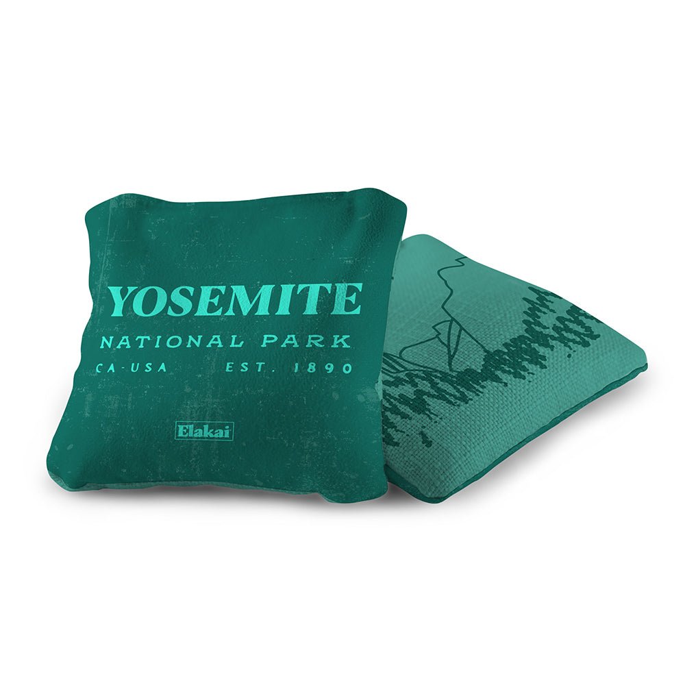 National Parks Yosemite Cornhole Bags, Teal - American Cornhole Association