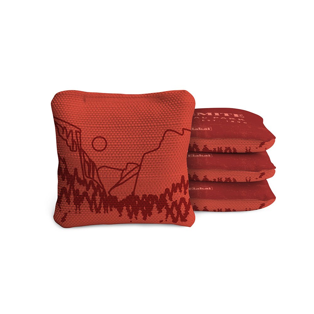 National Parks Yosemite Travel - Size Cornhole Bags, Scarlet - American Cornhole Association