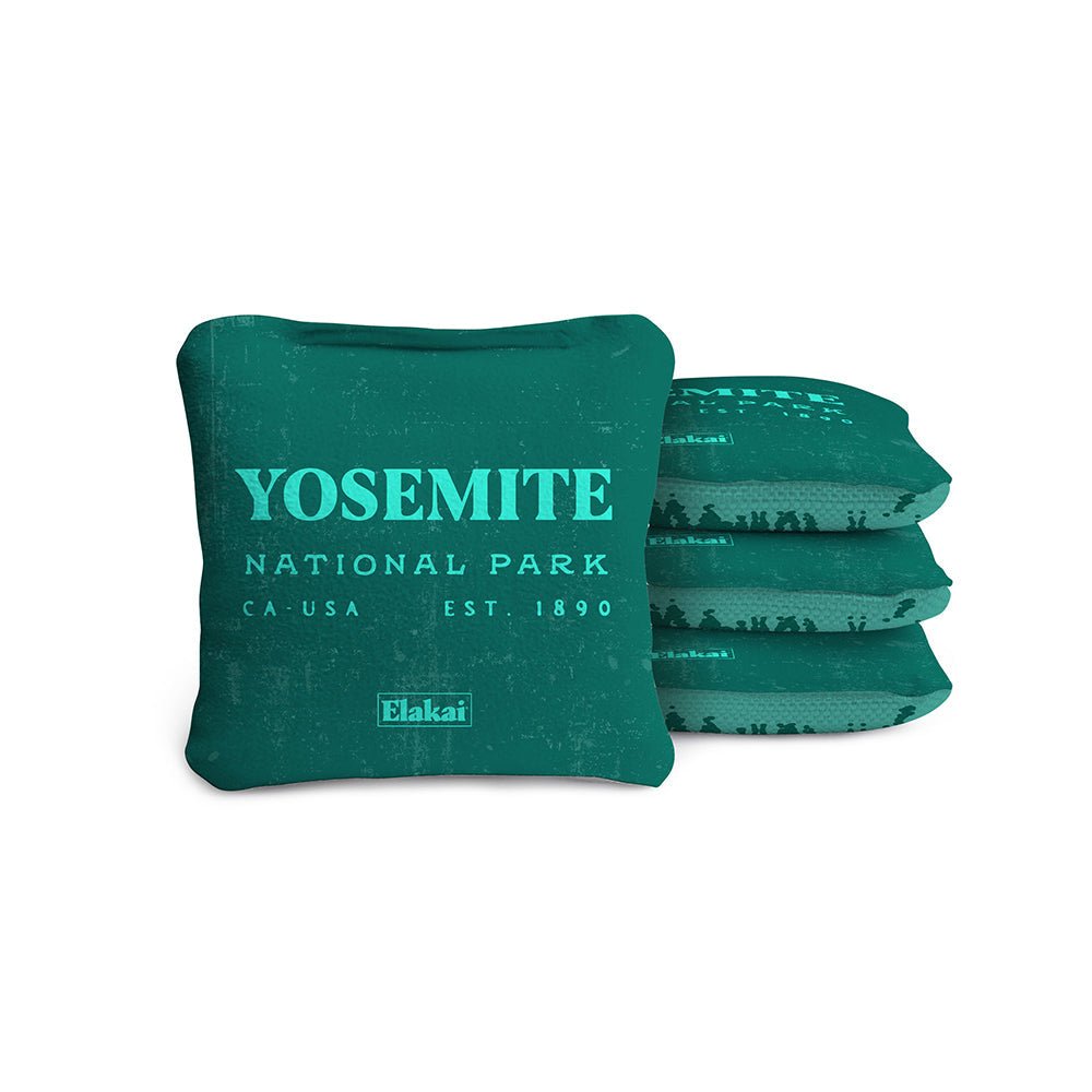 National Parks Yosemite Travel - Size Cornhole Bags, Teal - American Cornhole Association