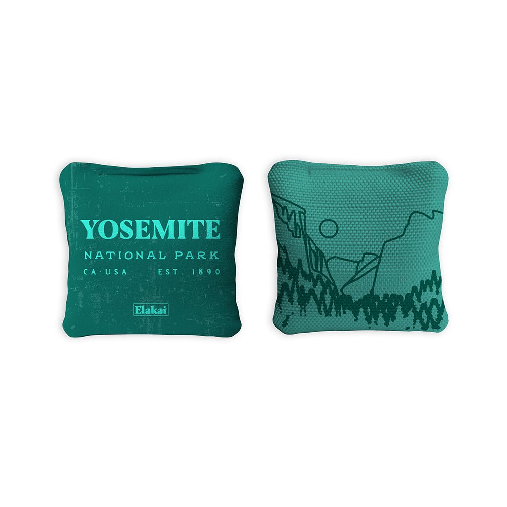 National Parks Yosemite Travel - Size Cornhole Bags, Teal - American Cornhole Association
