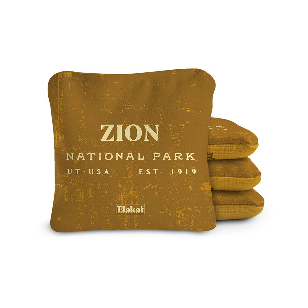 National Parks Zion Cornhole Bags, Gold - American Cornhole Association