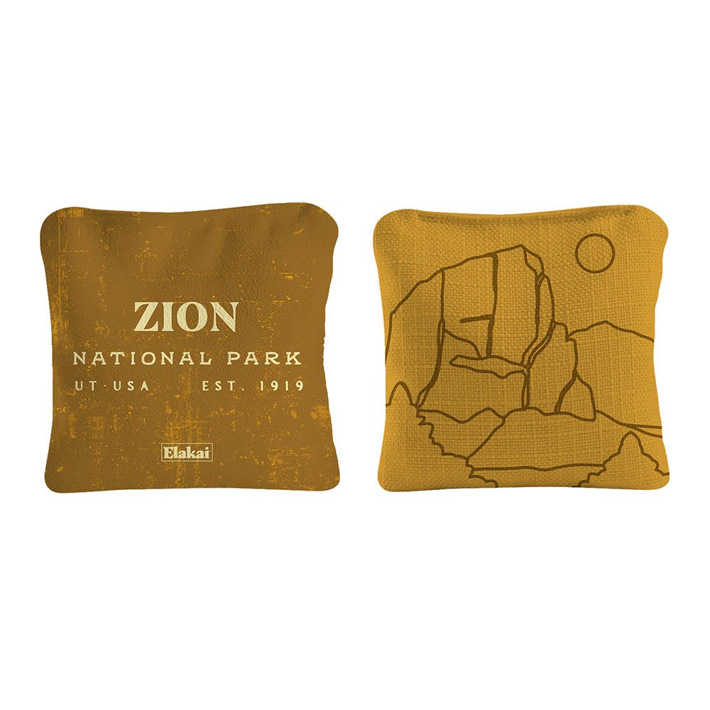 National Parks Zion Cornhole Bags, Gold - American Cornhole Association