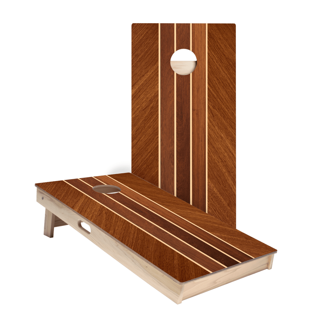 Nautical Wood Stripes Star Cornhole Boards, - American Cornhole Association