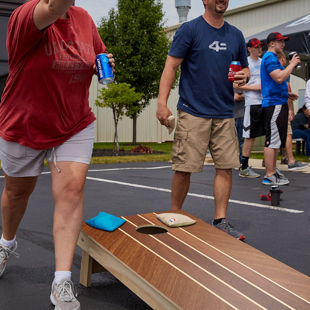 Nautical Wood Stripes Star Cornhole Boards - American Cornhole Association