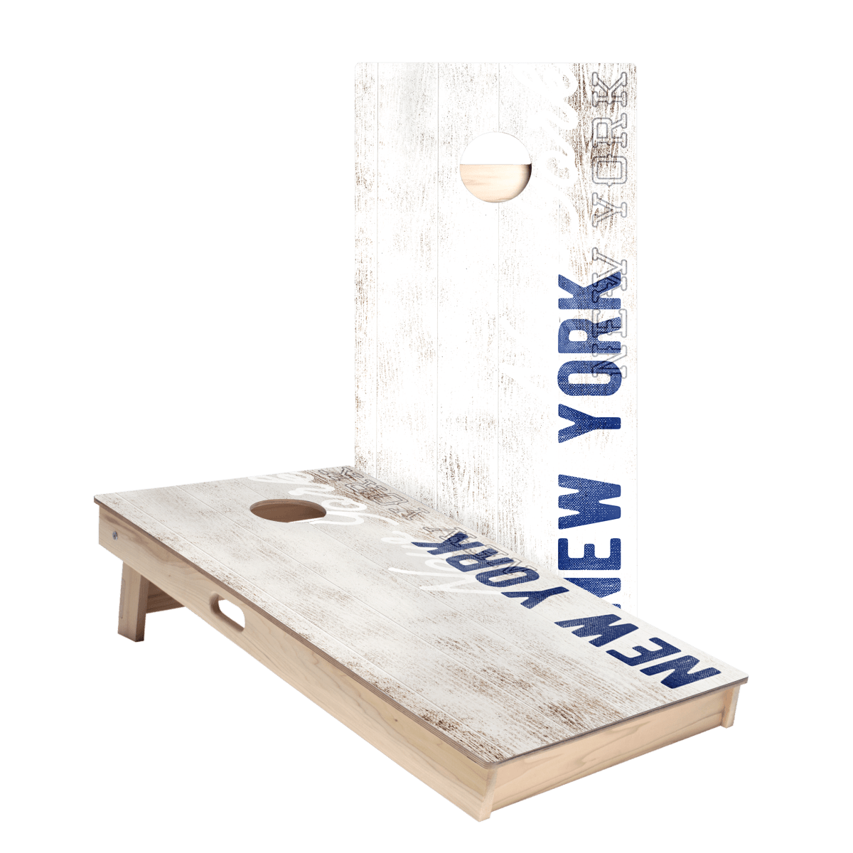 New York Blue Vintage Gameday Star Cornhole Boards - American Cornhole Association
