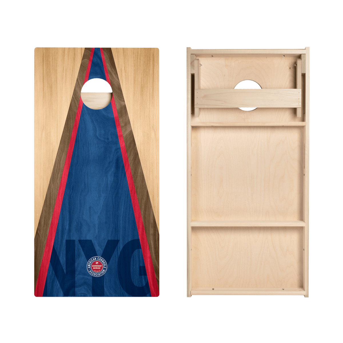 New York NYG Football Gameday Classic Triangle Star Cornhole Boards, - American Cornhole Association