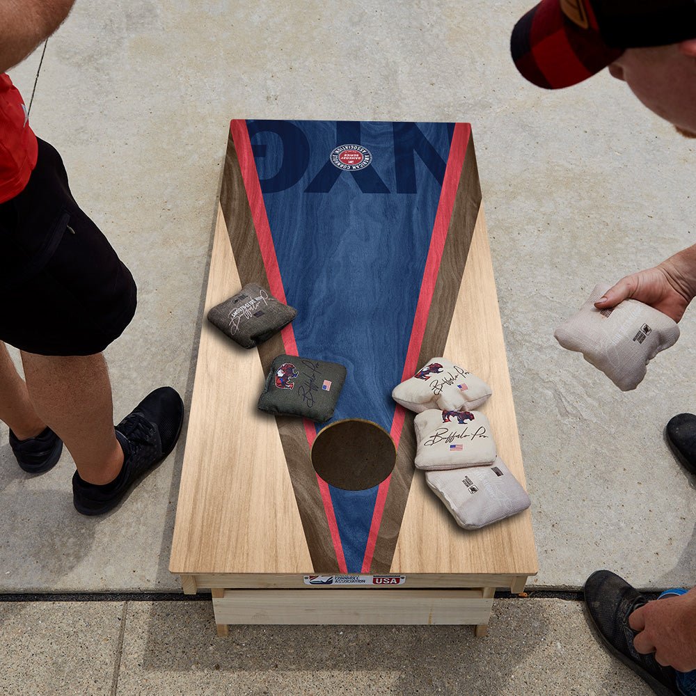 New York NYG Football Gameday Classic Triangle Star Cornhole Boards - ACA - 000467 | American Cornhole Association