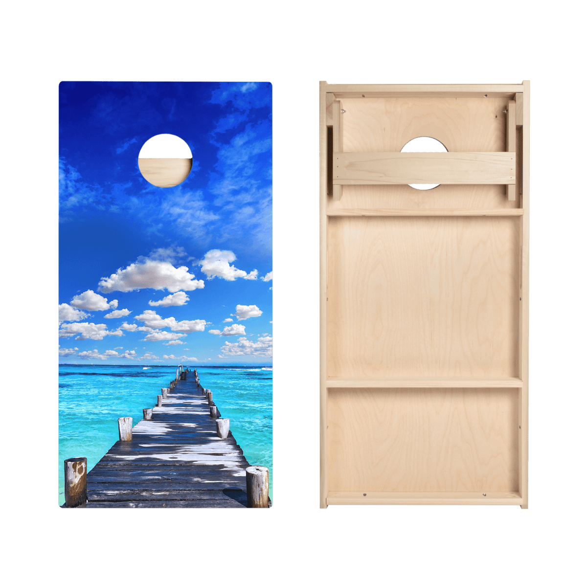 Ocean Boardwalk Star Cornhole Boards - ACA - 000043 | American Cornhole Association
