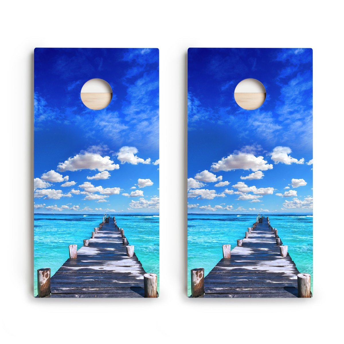 Ocean Boardwalk Star Cornhole Boards - ACA - 000043 | American Cornhole Association
