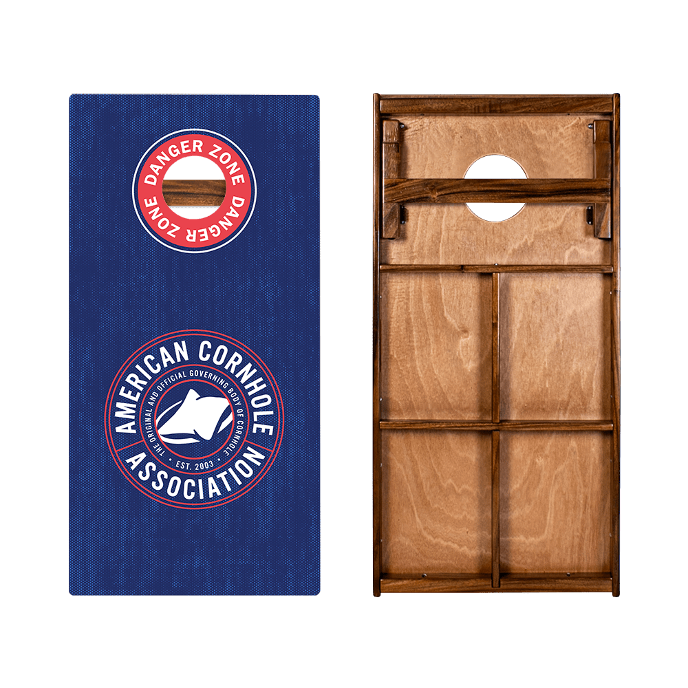 Official ACA Blue Tournament Badge Gold Series Cornhole Boards - American Cornhole Association