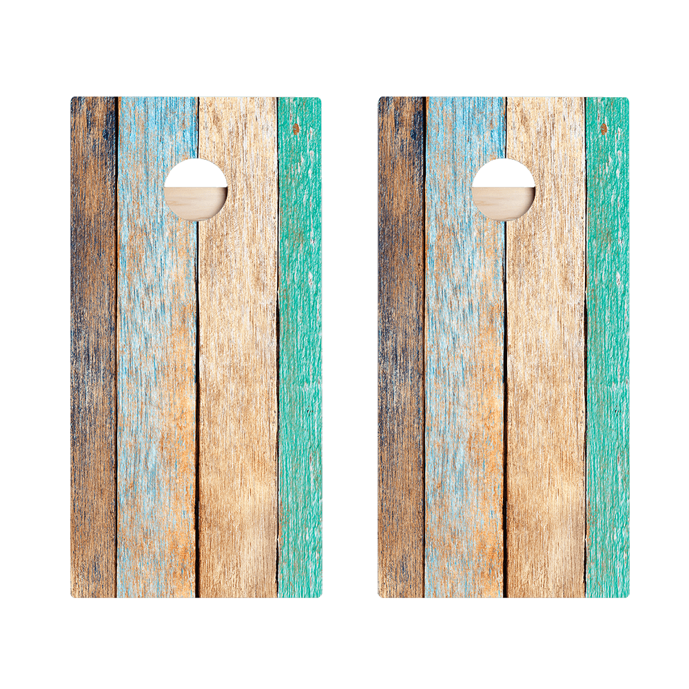 Painted Beach Wood Star Cornhole Boards - ACA - 000385 | American Cornhole Association