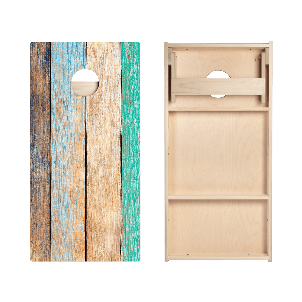 Painted Beach Wood Star Cornhole Boards - ACA - 000385 | American Cornhole Association