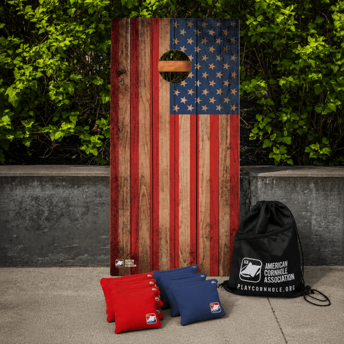 Patriotic Beginner Basics 2x4 Cornhole Set with Bags - | American Cornhole Association