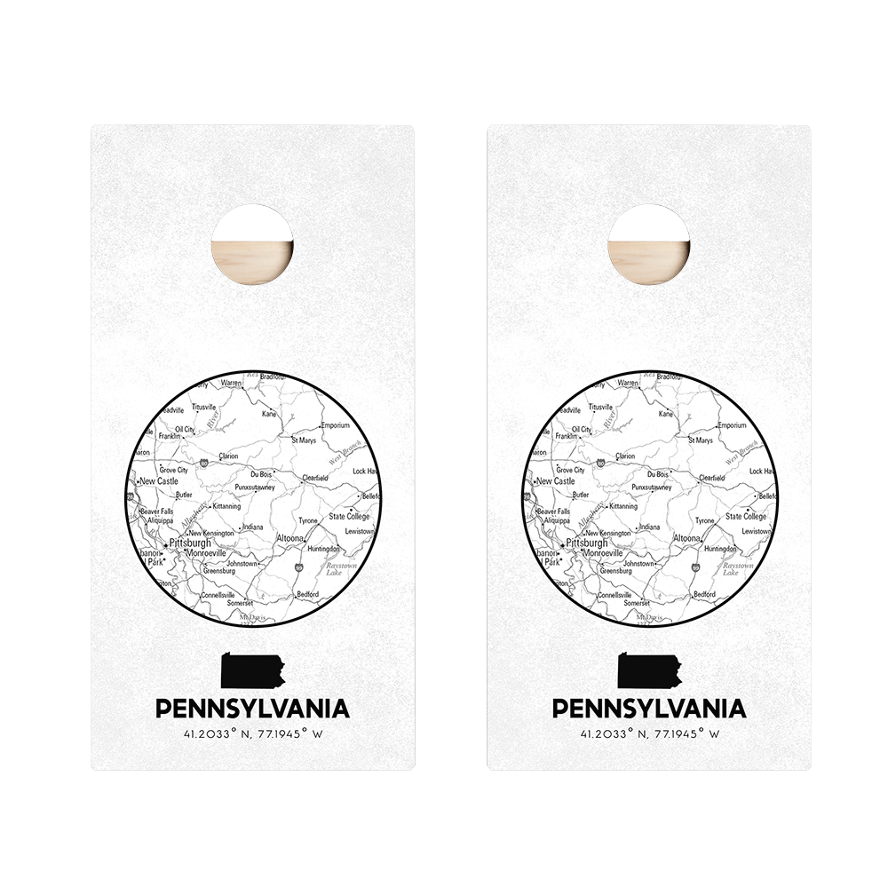 Pennsylvania State Map Star Cornhole Boards, - American Cornhole Association