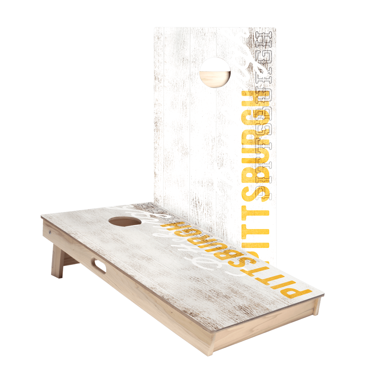 Pittsburgh Football Vintage Gameday Star Cornhole Boards - American Cornhole Association