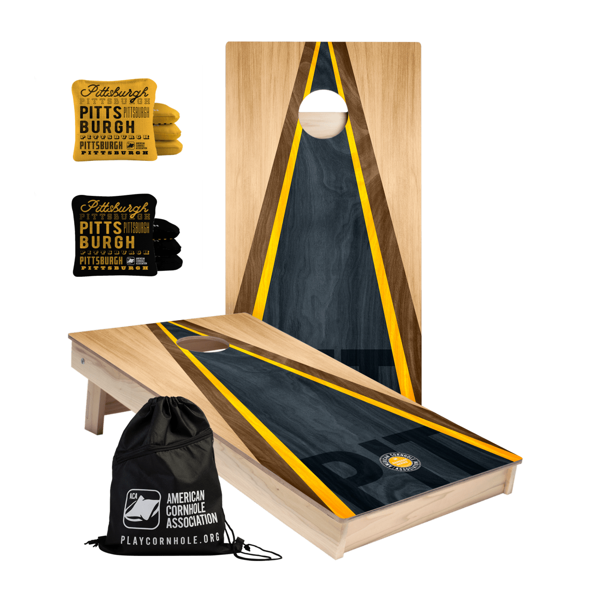 Pittsburgh Tailgate Series Cornhole Set with Pro Bags