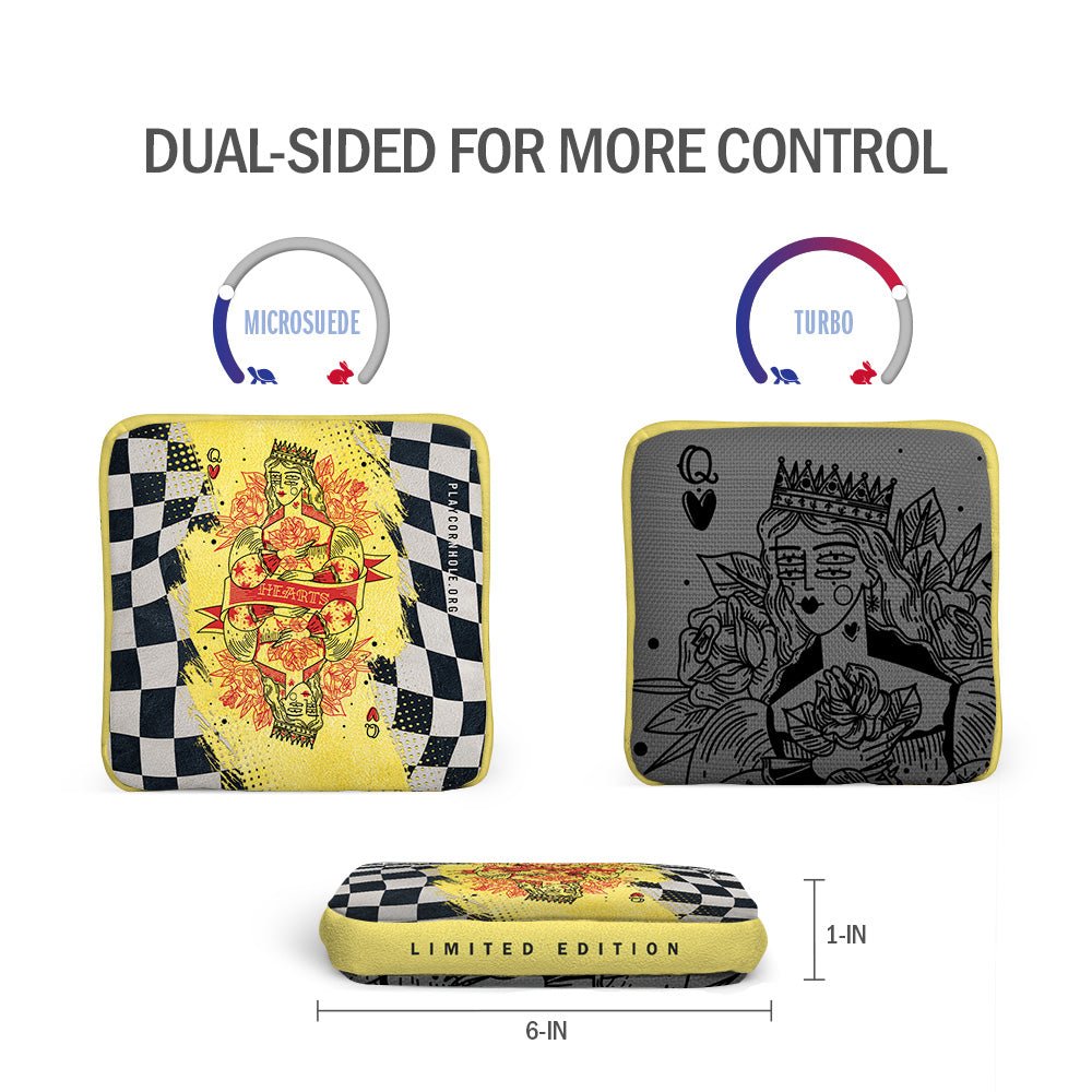 Queen Of Hearts Limited Edition Synergy Edge Cornhole Bags | 02.25 Drop - American Cornhole Association