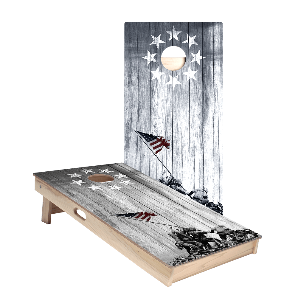 Raise The Flag Star Cornhole Boards - ACA - 000038 | American Cornhole Association