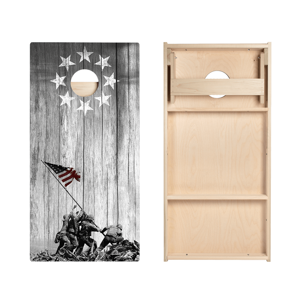 Raise The Flag Star Cornhole Boards - ACA - 000038 | American Cornhole Association
