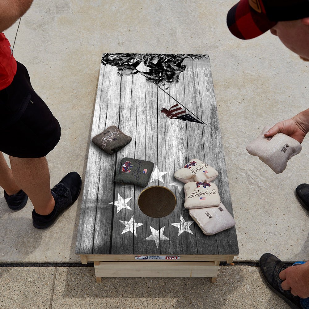Raise The Flag Star Cornhole Boards - ACA - 000038 | American Cornhole Association