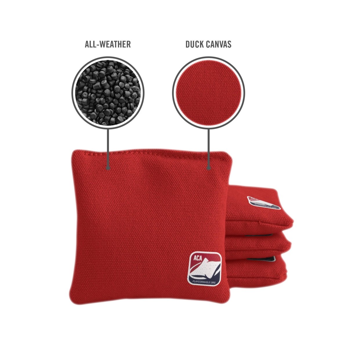 Red and Blue Daily 44x Cornhole Bags Bundle - | American Cornhole Association