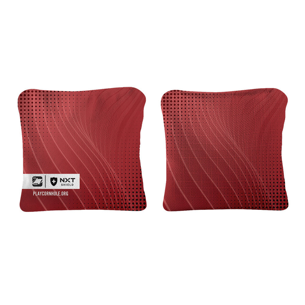 Red NXT Shield Cornhole Bags, - American Cornhole Association