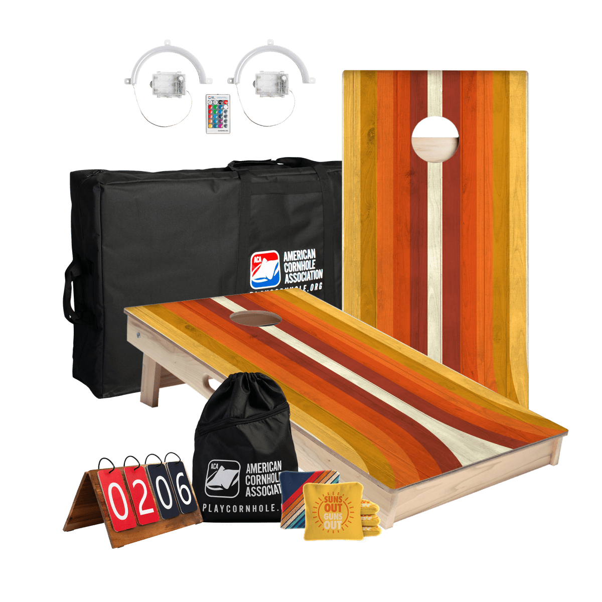 Retro Official ACA Regulation 2x4 Cornhole Set - | American Cornhole Association