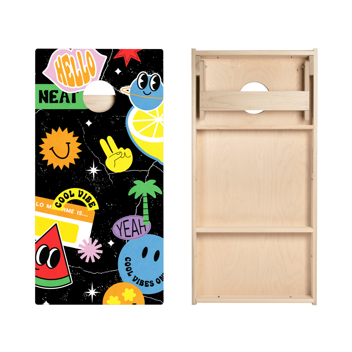 Retro Stickers Star Cornhole Boards, - American Cornhole Association